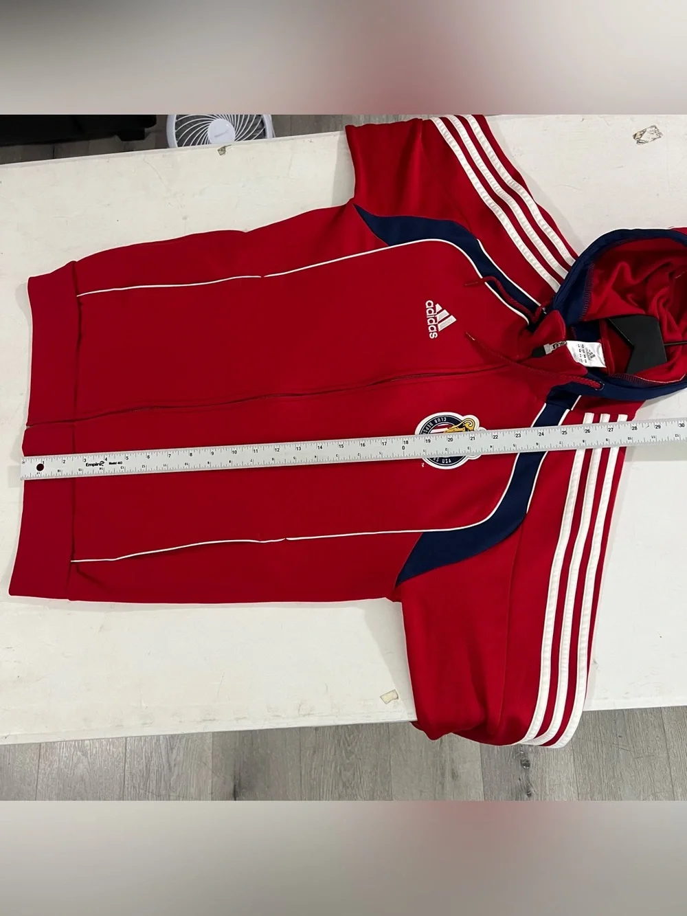 Chivas USA Track Jacket Mens Medium Red Adidas MLS Football Soccer